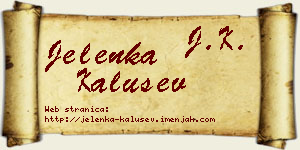 Jelenka Kalušev vizit kartica